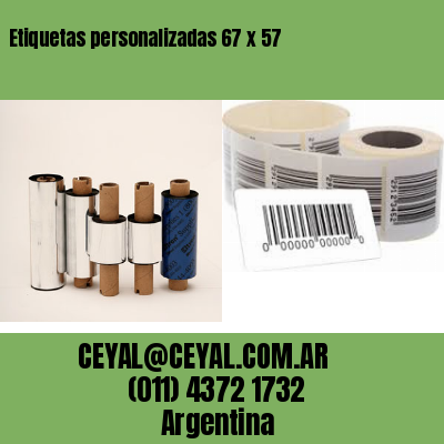 Etiquetas personalizadas 67 x 57