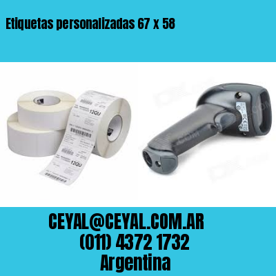 Etiquetas personalizadas 67 x 58