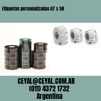 Etiquetas personalizadas 67 x 58