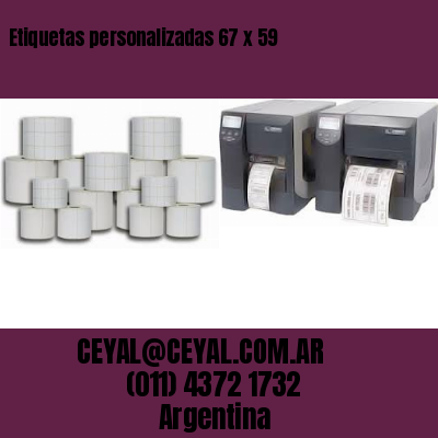 Etiquetas personalizadas 67 x 59