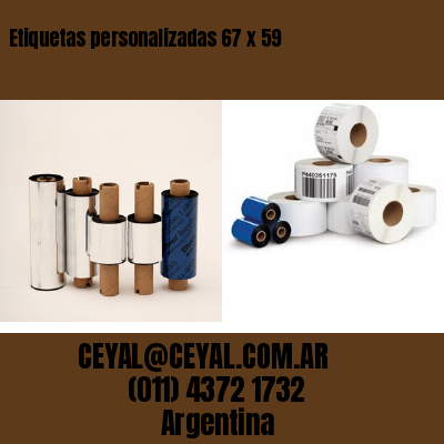 Etiquetas personalizadas 67 x 59