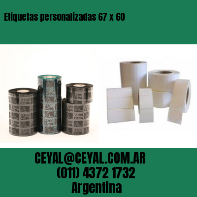 Etiquetas personalizadas 67 x 60