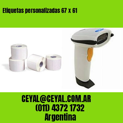 Etiquetas personalizadas 67 x 61