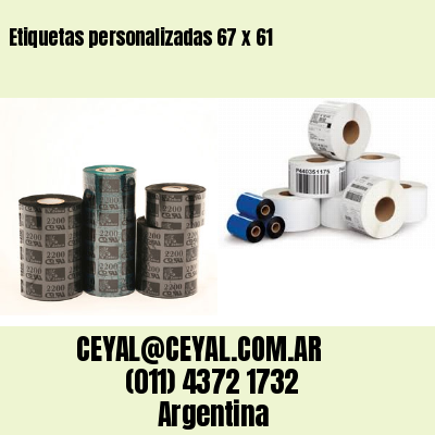 Etiquetas personalizadas 67 x 61