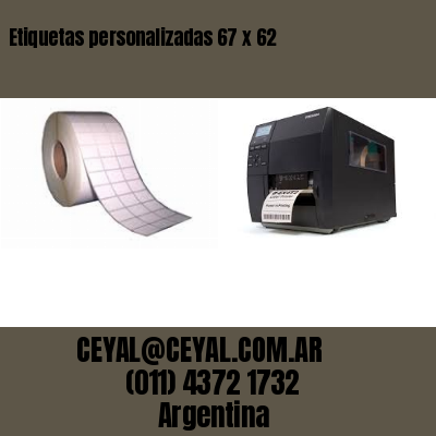Etiquetas personalizadas 67 x 62