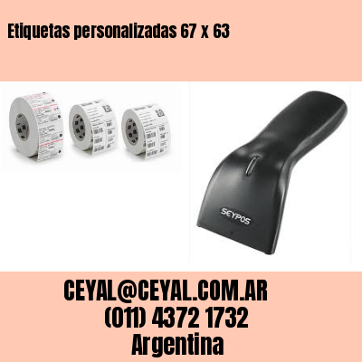 Etiquetas personalizadas 67 x 63