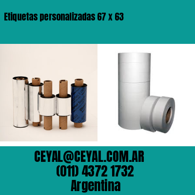 Etiquetas personalizadas 67 x 63