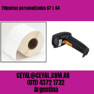 Etiquetas personalizadas 67 x 64