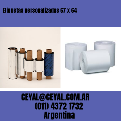 Etiquetas personalizadas 67 x 64