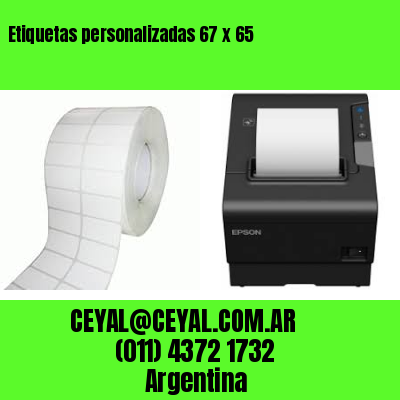 Etiquetas personalizadas 67 x 65
