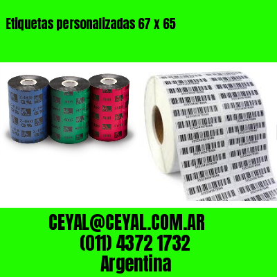 Etiquetas personalizadas 67 x 65