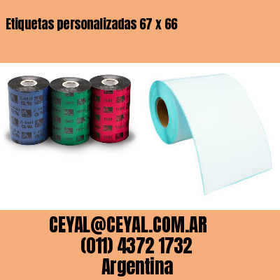 Etiquetas personalizadas 67 x 66