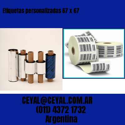 Etiquetas personalizadas 67 x 67