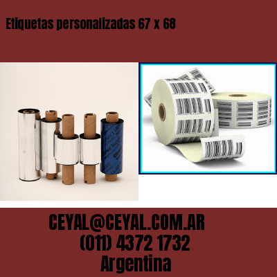 Etiquetas personalizadas 67 x 68