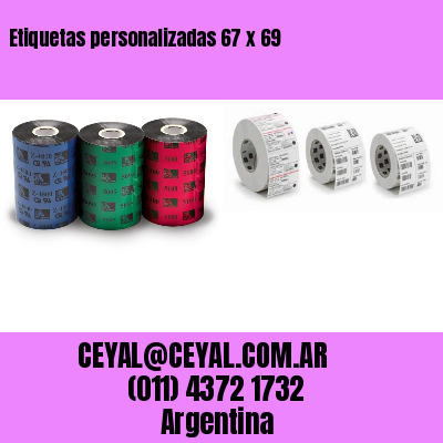 Etiquetas personalizadas 67 x 69