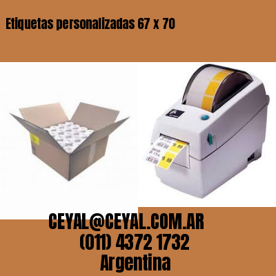 Etiquetas personalizadas 67 x 70