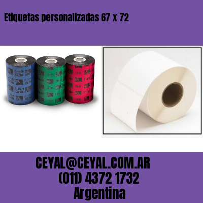 Etiquetas personalizadas 67 x 72