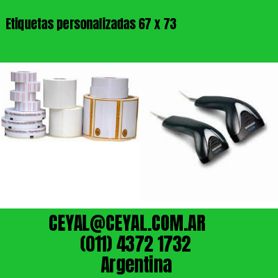 Etiquetas personalizadas 67 x 73