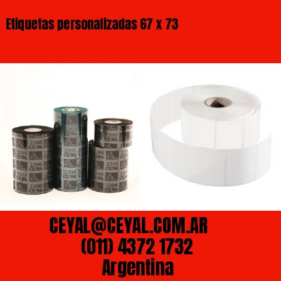 Etiquetas personalizadas 67 x 73