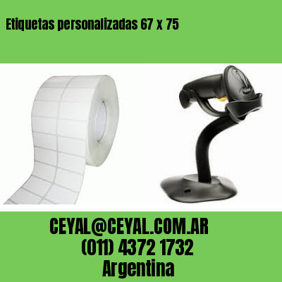 Etiquetas personalizadas 67 x 75