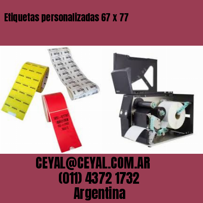 Etiquetas personalizadas 67 x 77