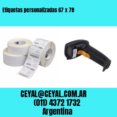 Etiquetas personalizadas 67 x 78