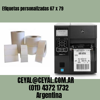 Etiquetas personalizadas 67 x 79
