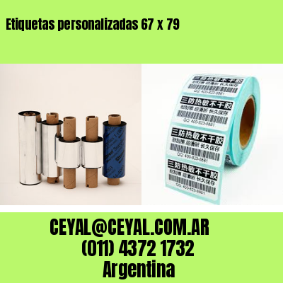 Etiquetas personalizadas 67 x 79