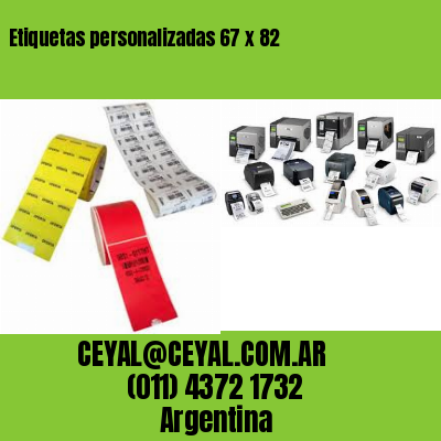Etiquetas personalizadas 67 x 82