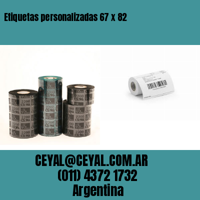 Etiquetas personalizadas 67 x 82
