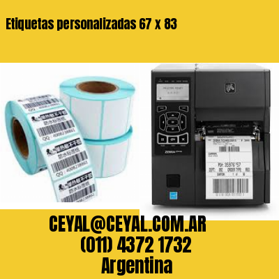 Etiquetas personalizadas 67 x 83