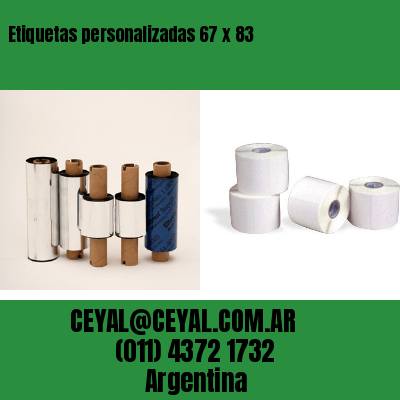 Etiquetas personalizadas 67 x 83