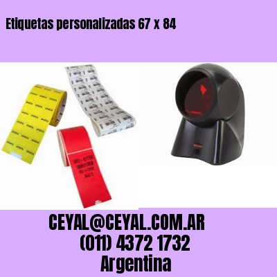 Etiquetas personalizadas 67 x 84