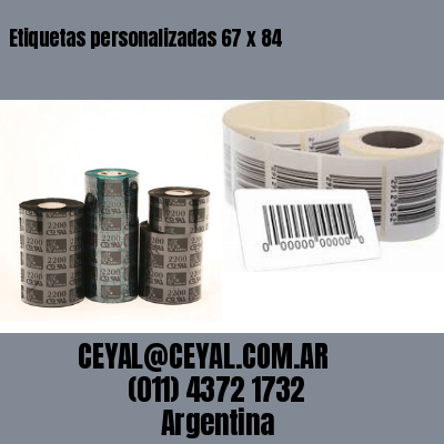 Etiquetas personalizadas 67 x 84