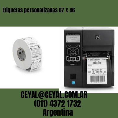 Etiquetas personalizadas 67 x 86