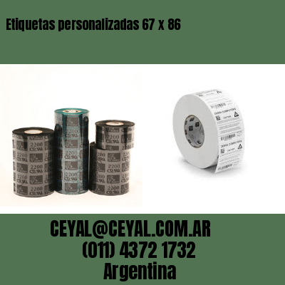Etiquetas personalizadas 67 x 86