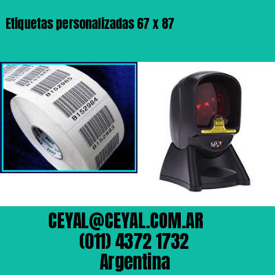 Etiquetas personalizadas 67 x 87