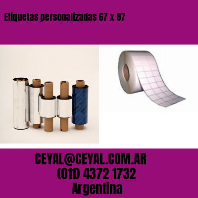 Etiquetas personalizadas 67 x 87