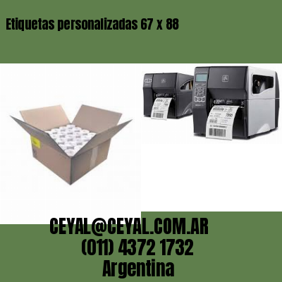 Etiquetas personalizadas 67 x 88