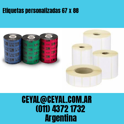 Etiquetas personalizadas 67 x 88
