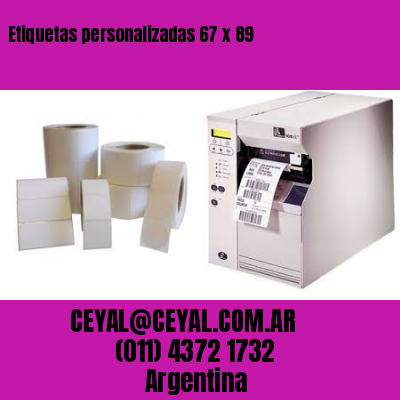 Etiquetas personalizadas 67 x 89