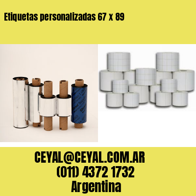 Etiquetas personalizadas 67 x 89