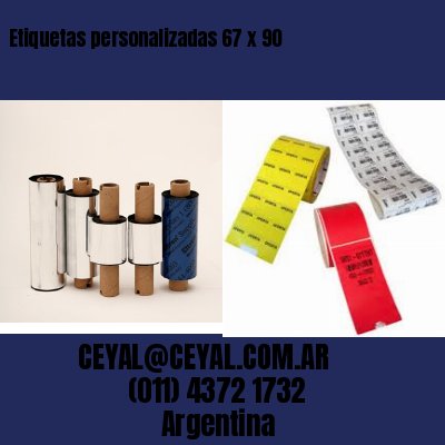 Etiquetas personalizadas 67 x 90