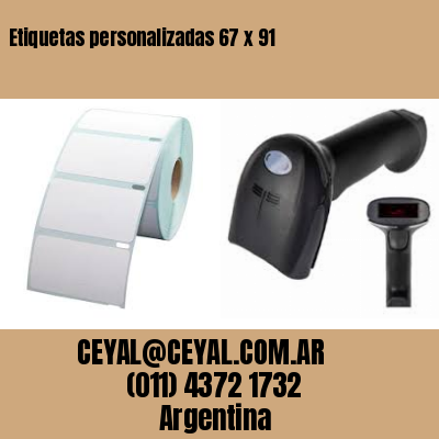 Etiquetas personalizadas 67 x 91