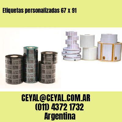 Etiquetas personalizadas 67 x 91