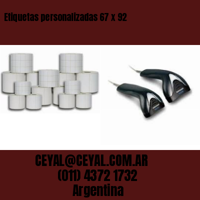 Etiquetas personalizadas 67 x 92