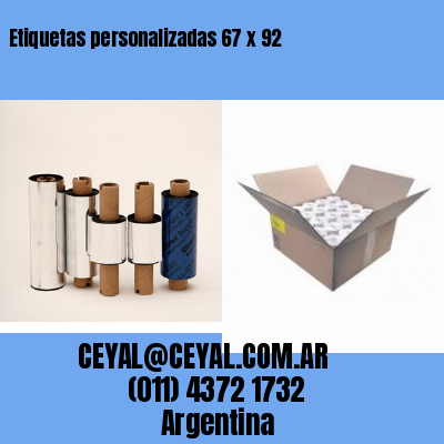 Etiquetas personalizadas 67 x 92
