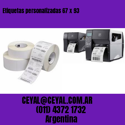 Etiquetas personalizadas 67 x 93