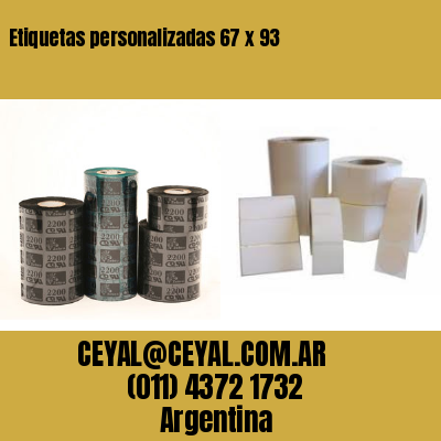 Etiquetas personalizadas 67 x 93