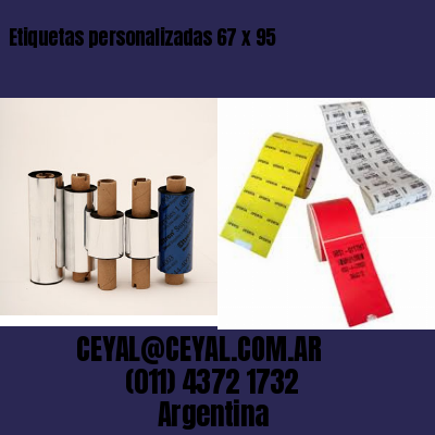 Etiquetas personalizadas 67 x 95